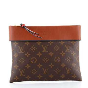 Louis Vuitton Tuileries Pochette Monogram Canvas with Leather