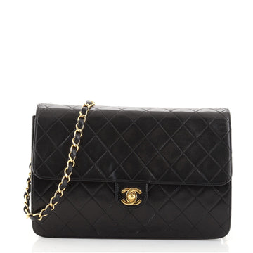 Chanel Vintage Clutch with Chain Quilted Leather Medium