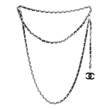 Chanel CC Charm Double Chain Belt Metal and Leather
