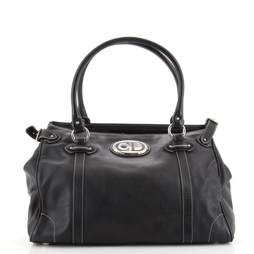 Christian Dior Vintage CD Logo Tote Leather Medium