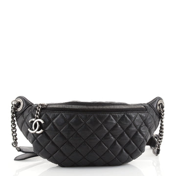 Chanel Banane Waist Bag Quilted Leather