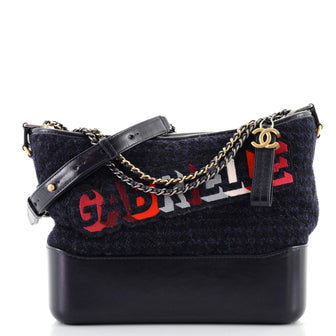 Chanel Gabrielle Logo Hobo Quilted Felt and Calfskin Medium