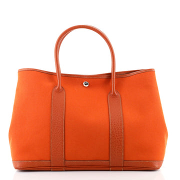 Hermes Garden Party Tote Toile and Leather 36