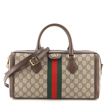 Gucci Ophidia Boston Bag GG Coated Canvas Medium