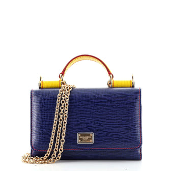 Dolce & Gabbana Sicily Wallet on Chain Leather Mini