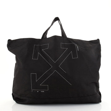 Off White Unfinished Arrow Tote Bag Polyamide