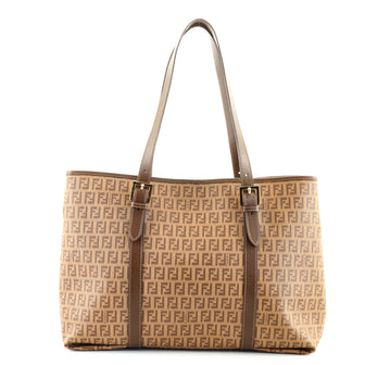Fendi Belted Handle Tote Zucchino Coated Canvas Large