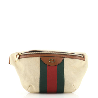 Gucci Zip Belt Bag Vintage Web Canvas Large