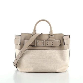 Burberry Belt Tote Canvas and Leather Medium