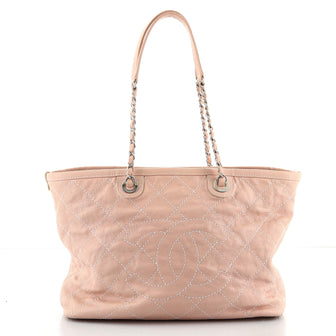 Chanel CC Daily Shopping Tote Quilted Caviar Small