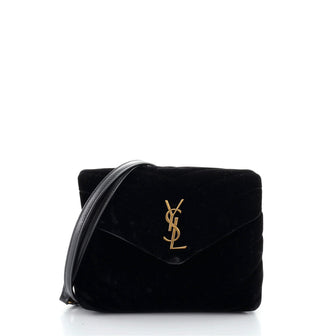 Saint Laurent LouLou Shoulder Bag Matelasse Chevron Velvet Toy