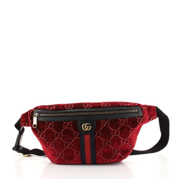 Gucci Ophidia Zip Belt Bag GG Velvet