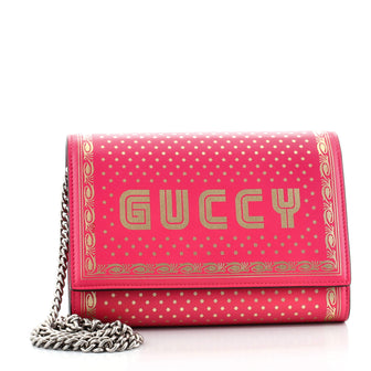 Gucci Wallet on Chain Limited Edition Printed Leather