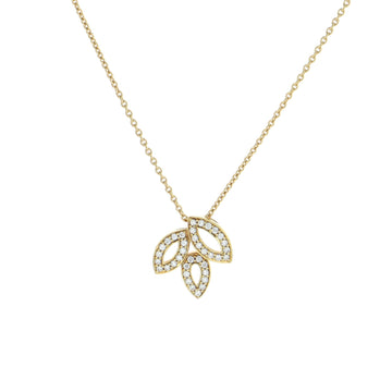 Harry Winston Lily Cluster Pendant Necklace 18K Yellow Gold with Diamonds Small