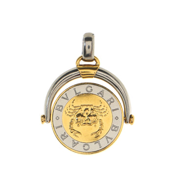Bvlgari Horoscope Pendant Charm Pendant & Charms 18K Yellow Gold and Stainless Steel