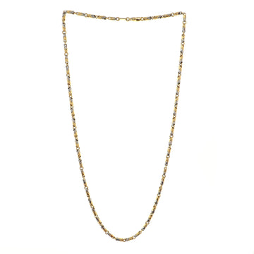 Bvlgari Passo Doppio Pendant Necklace 18K Yellow Gold and Stainless Steel