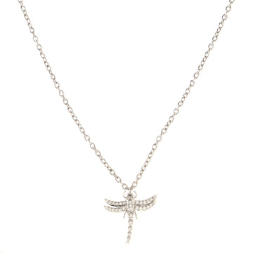 Tiffany & Co. Dragonfly Pendant Necklace Platinum with Diamonds