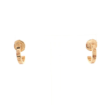 Cartier Love Hoop Earrings 18K Rose Gold Small