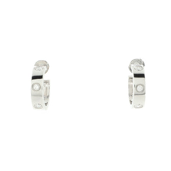 Cartier Love 6 Diamonds Hoop Earrings 18K White Gold with Diamonds