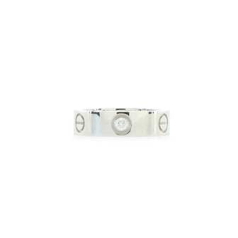 Cartier Love Band 3 Diamonds Ring 18K White Gold with Diamond