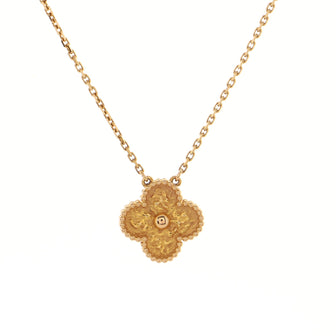 Van Cleef & Arpels Vintage Alhambra Pendant Necklace 18K Rose Gold