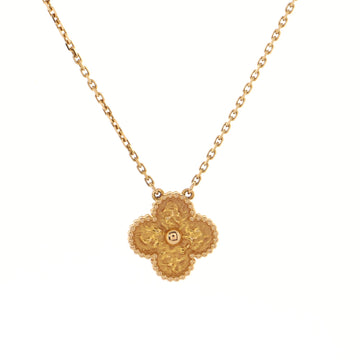 Van Cleef & Arpels Vintage Alhambra Pendant Necklace 18K Rose Gold