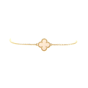 Van Cleef & Arpels Sweet Alhambra Bracelet 18K Yellow Gold and Mother of Pearl