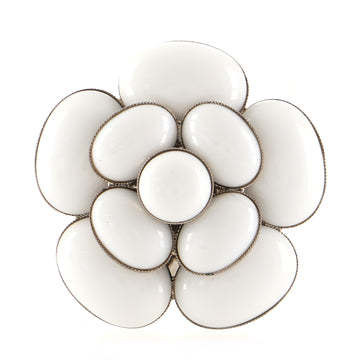 Chanel Camellia Brooch Metal and Glass