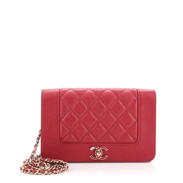 Chanel Mademoiselle Vintage Wallet on Chain Quilted Sheepskin