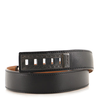 Louis Vuitton Touareg Tribe Collier de Chien Buckle Reversible Belt Leather Thin