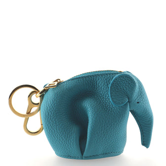Loewe Elephant Coin Purse Bag Charm Leather