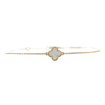 Van Cleef & Arpels Sweet Alhambra Bracelet 18K Yellow Gold and Mother of Pearl