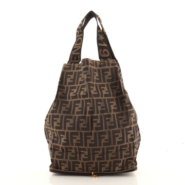 Fendi Vintage Convertible Shopping Tote Zucca Canvas Medium