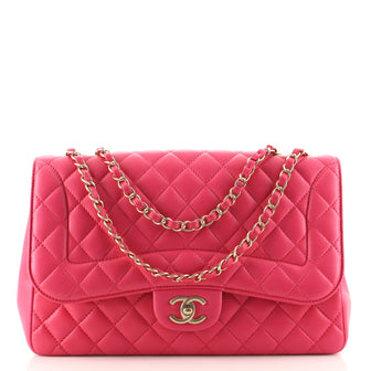 Chanel Mademoiselle Chic Flap Bag Quilted Lambskin Jumbo