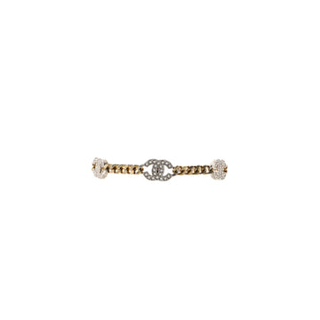 Chanel CC Link Bracelet Metal with Crystals
