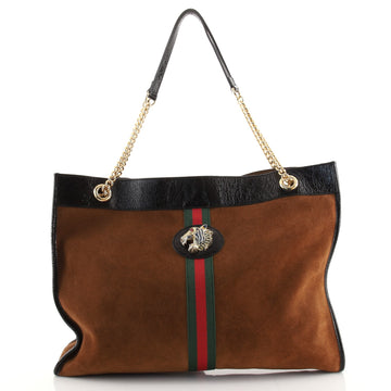 Gucci Rajah Chain Tote Suede Large