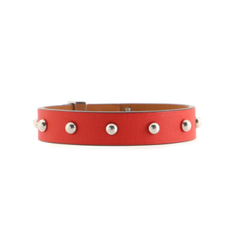 Hermes Mini Dog Clous Ronds Bracelet Leather