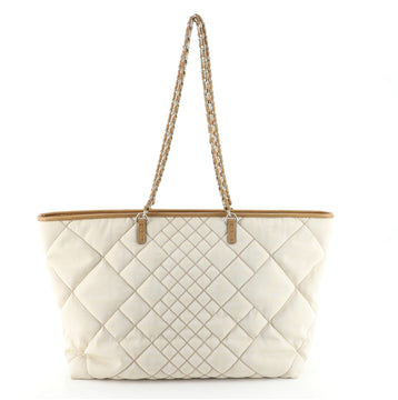 Fendi Chain Roll Tote Quilted Zucca Canvas Large