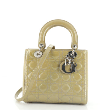 Christian Dior Lady Dior Bag Cannage Quilt Patent Medium