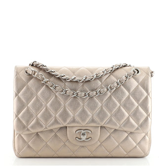 Chanel Classic Double Flap Bag Quilted Lambskin Jumbo