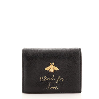 Gucci Animalier Flap Card Case Leather