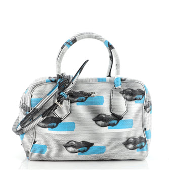 Prada Inside Bauletto Bag Printed Vitello Daino Medium