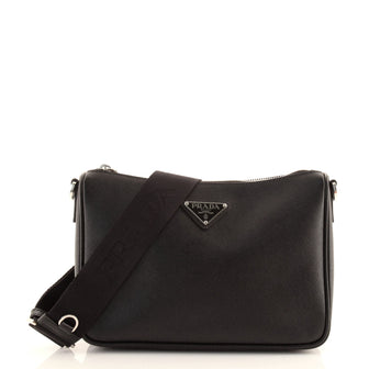 Prada Shoulder Bag with Utility Strap Saffiano Leather Small