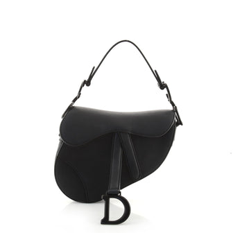 Christian Dior Ultra Matte Saddle Handbag Leather Mini