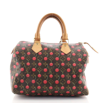 Louis Vuitton Speedy Handbag Limited Edition Monogram Cerises 25