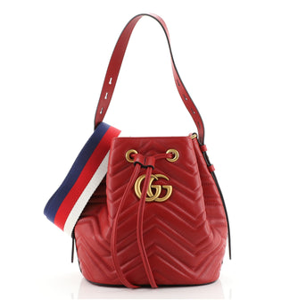 Gucci GG Marmont Bucket Bag Matelasse Leather Small