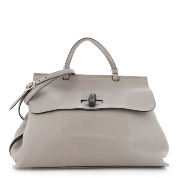Gucci Bamboo Daily Top Handle Bag Leather Large