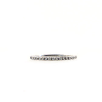 Tiffany & Co. Soleste Full Eternity Band Ring 18K White Gold with Pave Diamonds