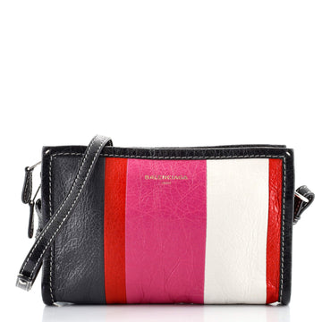 Balenciaga Bazar Crossbody Bag Striped Leather