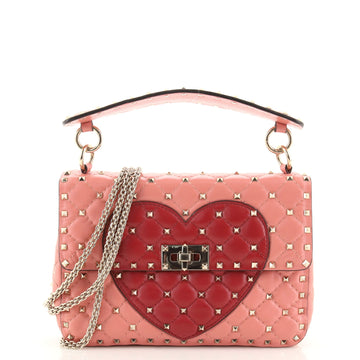 Valentino Rockstud Spike Flap Bag Quilted Leather Medium